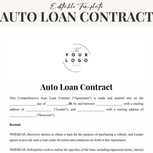 Auto Loan Contract Template Comprehensive Auto Finance Plan Template Auto Loan Contract Template Comprehensive Auto Finance Plan Template