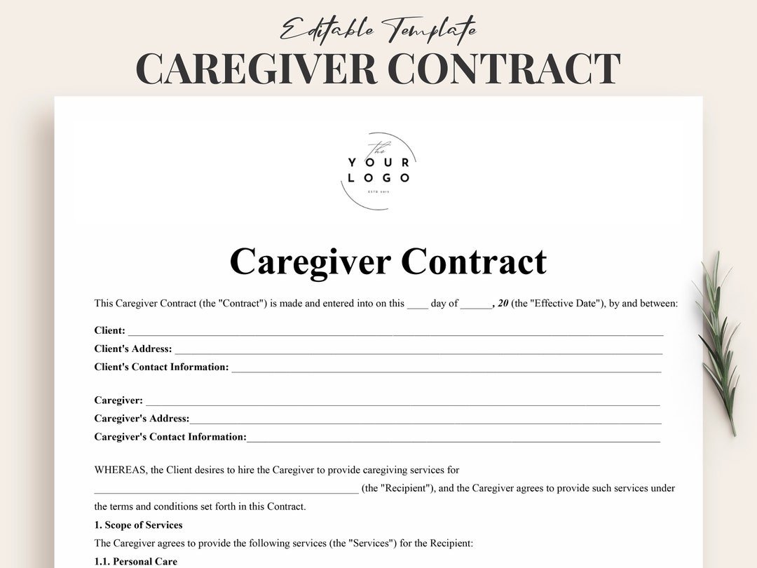 Caregiver Contract Template Editable - Il 1080xN.6176662051 8isb 