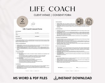 Intakeformulier Life Coach (pdf) - Intakeformulier Life Coaching - Intakeformulieren cliënt - Zakelijke Formulieren Coaching - Contract Life Coach - Bewerkbaar Word