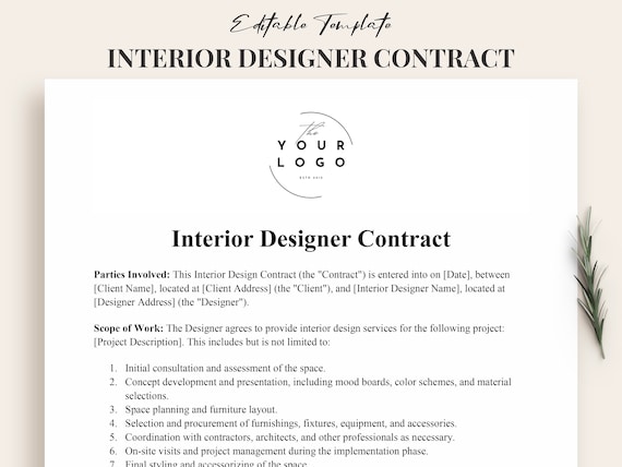 Contrato De Diseño De Interiores Modelo Contrato Interiorismo | PDF