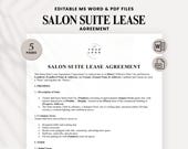 Salon Suite Lease Agreement Template | Editable Rental Contract for Beauty Professionals | Instant Download PDF & Word
