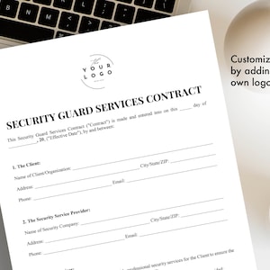 Printable Security Guard Contract Template PDF & Word - Customizable ...