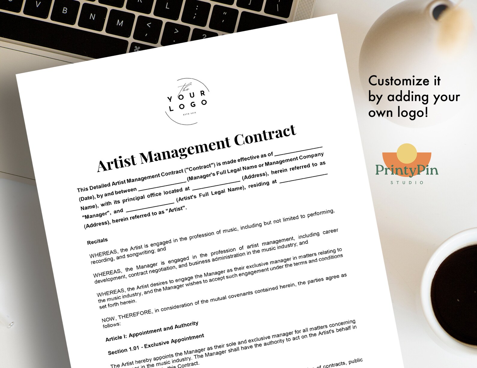 Customizable Artist Management Contract Template - Professional Music ...