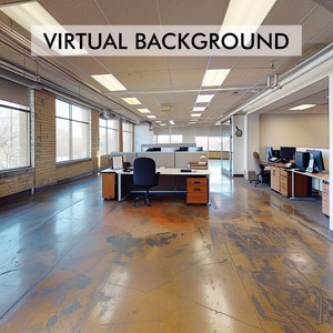 The Office Zoom Background - Virtual Meeting Backdrop - Home Office Decor - Digital Download - High-Resolution - Virtual Office