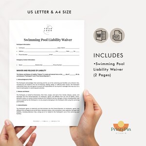 Swimming Pool Liability Waiver, Rental Pool Release, Airbnb Hot Tub ...