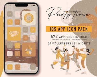 Aesthetic App Icon Pack - iOS 18 & iOS 17 iPhone App iCons - Custom iPhone Theme