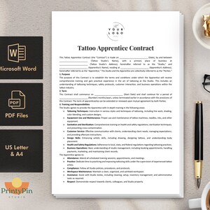 Tattoo Apprentice Contract Template Tattoo Artist Apprenticeship Tattoo Apprentice Contract Template Tattoo Artist Apprenticeship