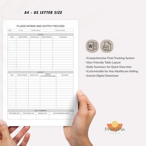 Printable Fluid Intake and Output Record Template | Nursing ...