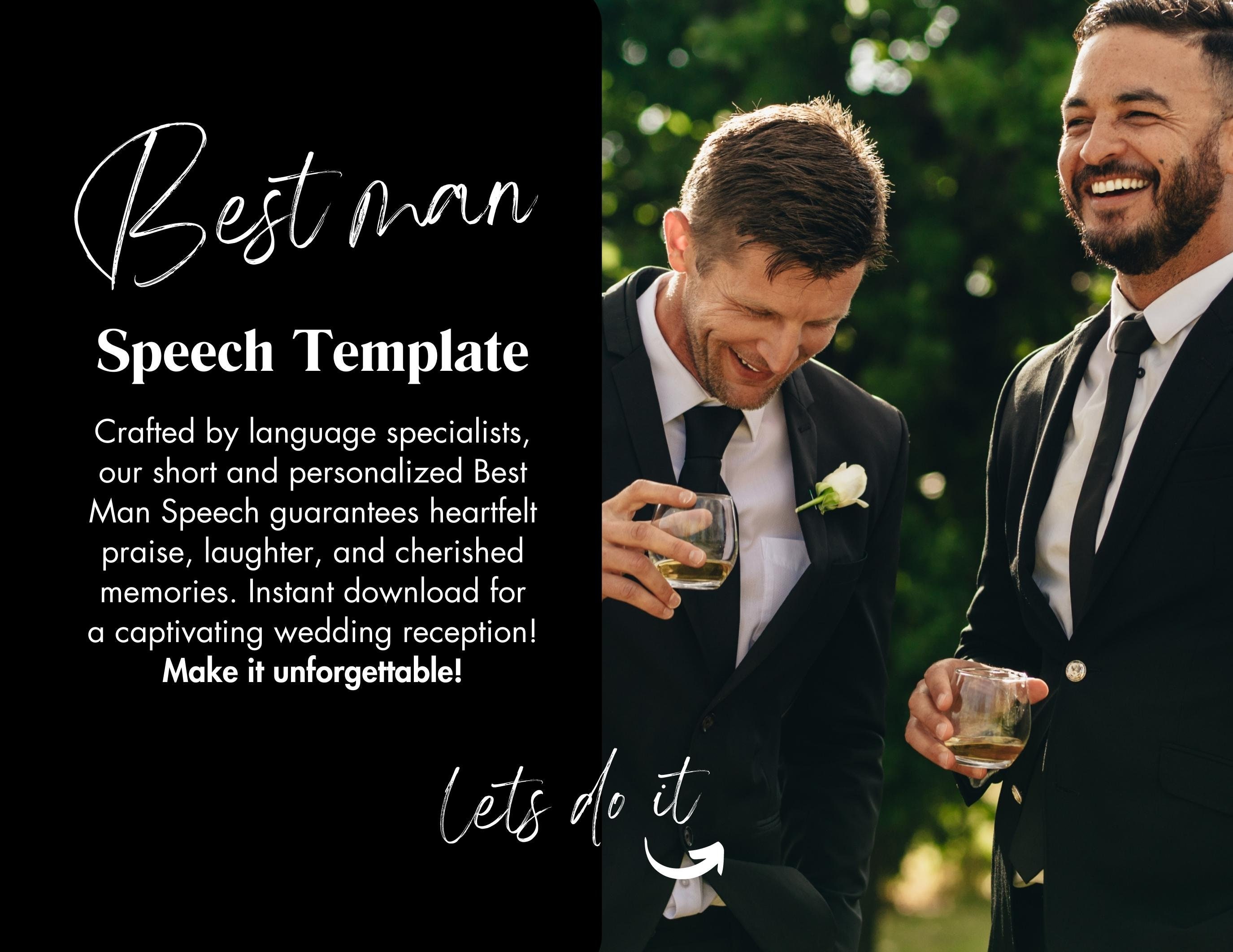 Memorable Best Man Speech Template Unforgettable Toast for the Big Day -  Etsy