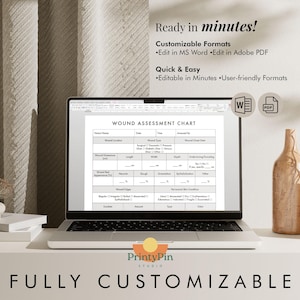 Wound Assessment Chart Template - Medical Wound Care Documentation ...