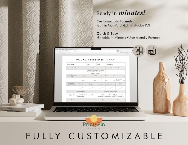Wound Assessment Chart Template - Medical Wound Care Documentation ...
