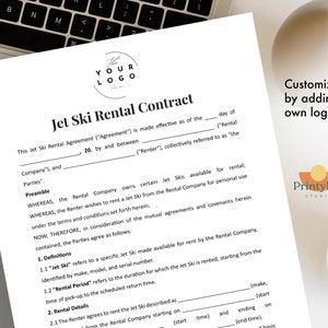 Jet Ski Rental Agreement Template - Customizable Watercraft Lease ...