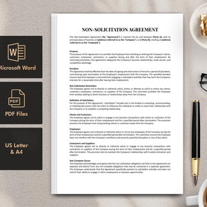 Non-solicitation Agreement Template | Protect Business Relationships ...