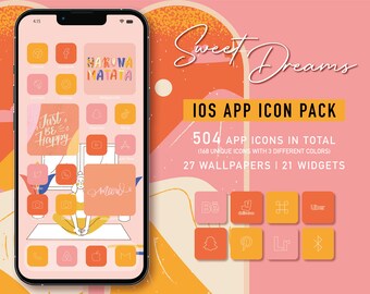 Pink iPhone App Icon Pack – iOS Aesthetic Home Screen (Digital Download)