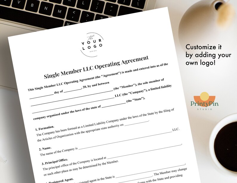 Single Member LLC Operating Agreement PDF - Detailed Single Member LLC ...