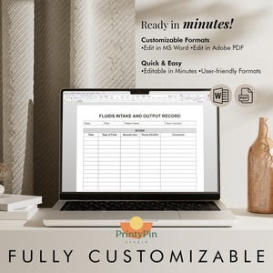 Printable Fluid Intake and Output Record Template | Nursing ...