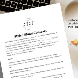 Editable Styled Shoot Contract Template for Photographers Vendors Editable Styled Shoot Contract Template for Photographers Vendors