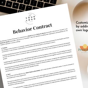 Behavior Contract Template for Students - Behavioral Contract PDF ...
