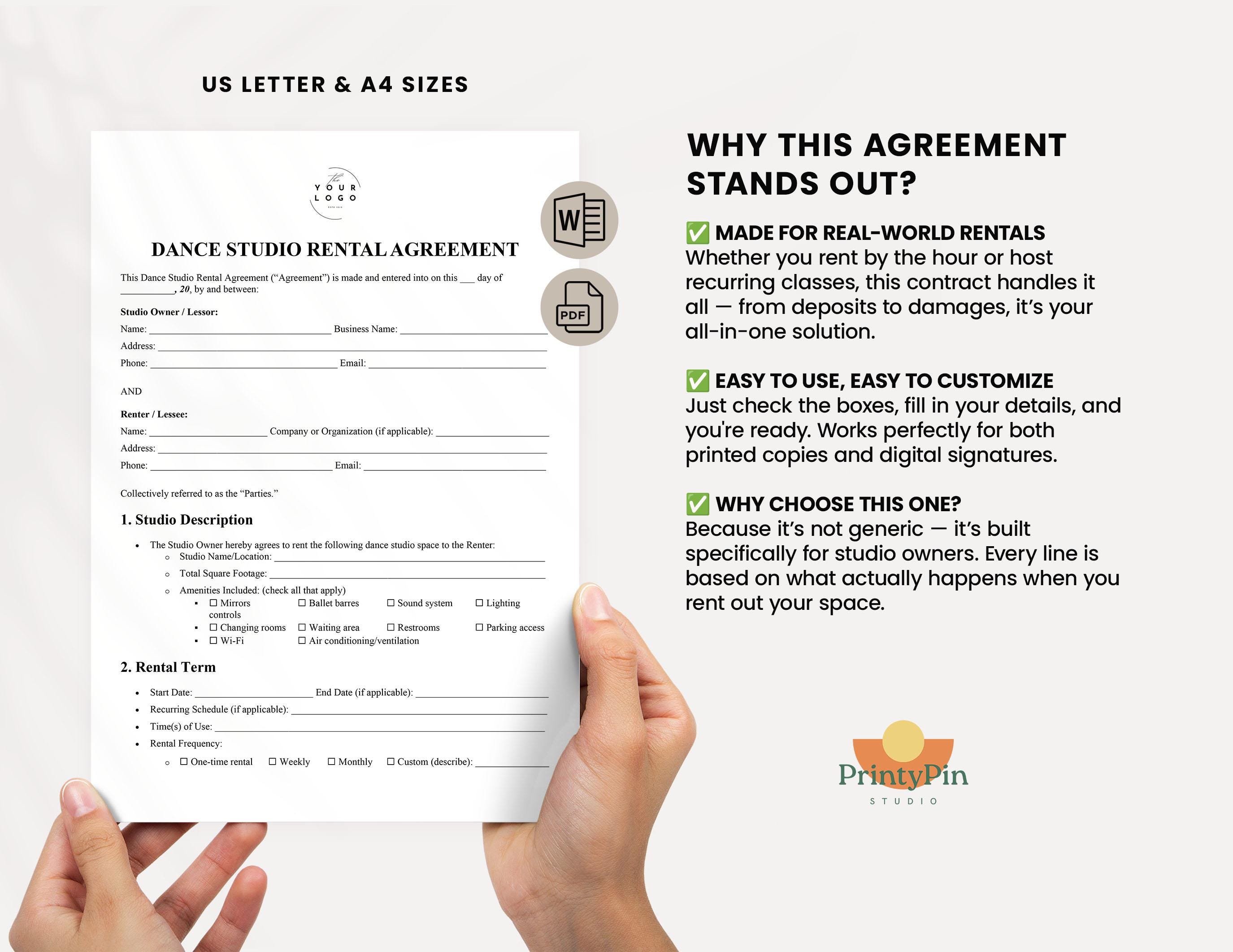 Image 9 for Dance Studio Rental Agreement Template