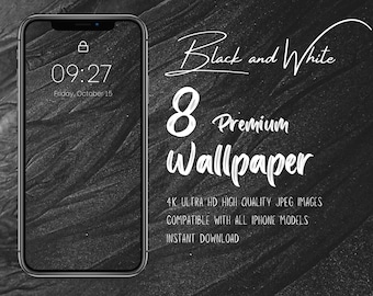 Minimalist Black and White iPhone Wallpaper, Abstract iPhone Home Screen Wallpaper, Light & Dark Grey iPhone Background Theme, Custom iPhone