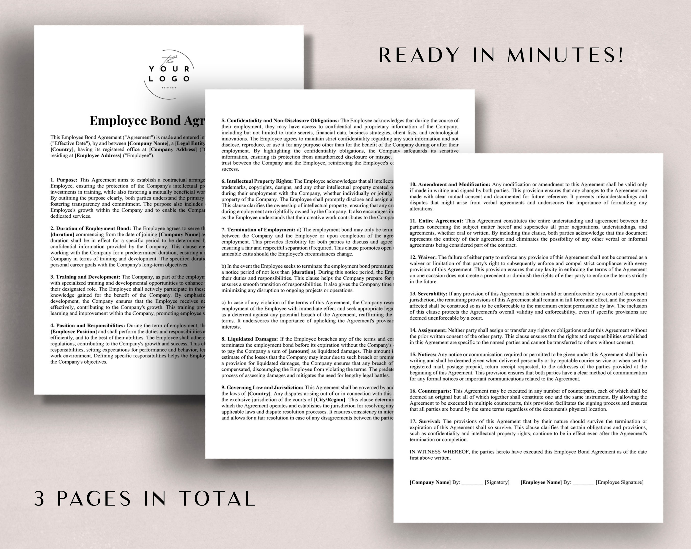 How To Write A Bond Agreement