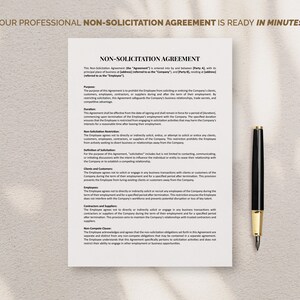 Non-solicitation Agreement Template | Protect Business Relationships ...