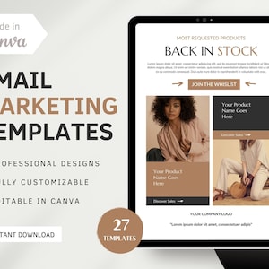 E-Mail-Newsletter-Vorlage | MailChimp Newsletter Vorlage | E-Mail Marketing Vorlagen Bundle | Blogger Vorlage | Willkommens-E-Mail | FloDesk