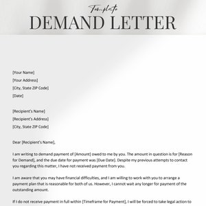 Lettre de mise en demeure, modèle de lettre de mise en demeure PDF et Microsoft Word