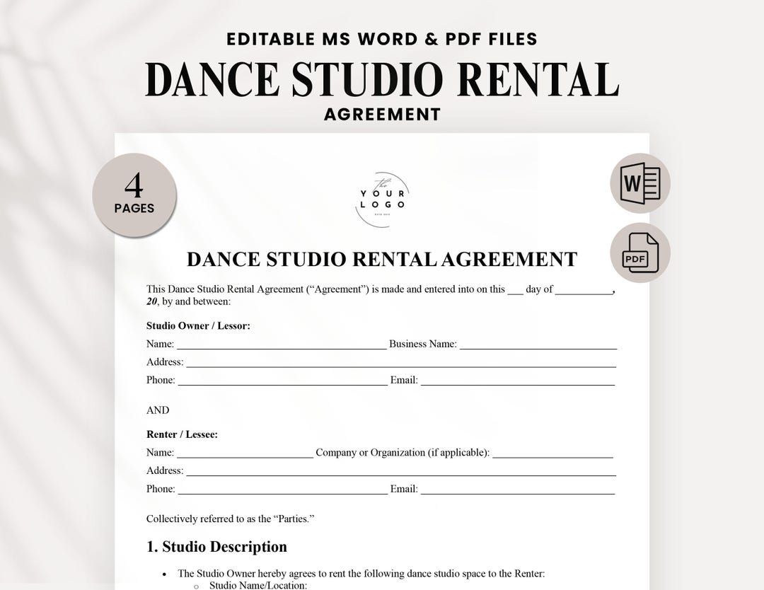 Image 13 for Dance Studio Rental Agreement Template
