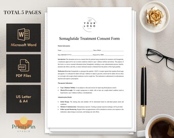 semaglutide consent form pdf free Semaglutide Treatment Consent Form Template, Aftercare Instructions Guide,  Comprehensive Healthcare Forms Bundle - Instant Download PDF Word
