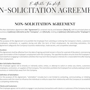Non-Solicitation Agreement Template | Protect Business Relationships & Confidentiality