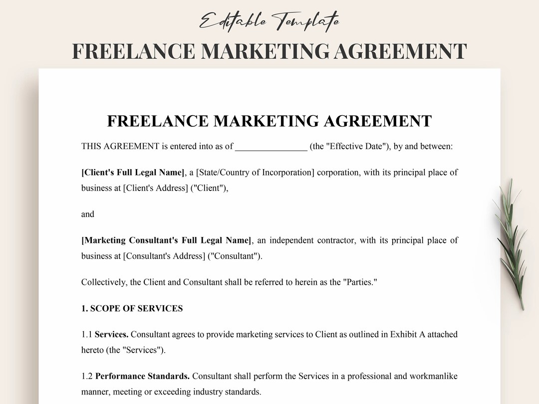Freelance Marketing Contract Template