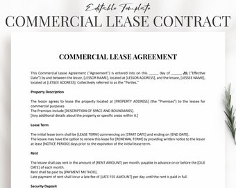Sjabloon commerciële leaseovereenkomst pdf - sjabloon verhuurcontract commercieel onroerend goed - volledig aanpasbaar Word-document
