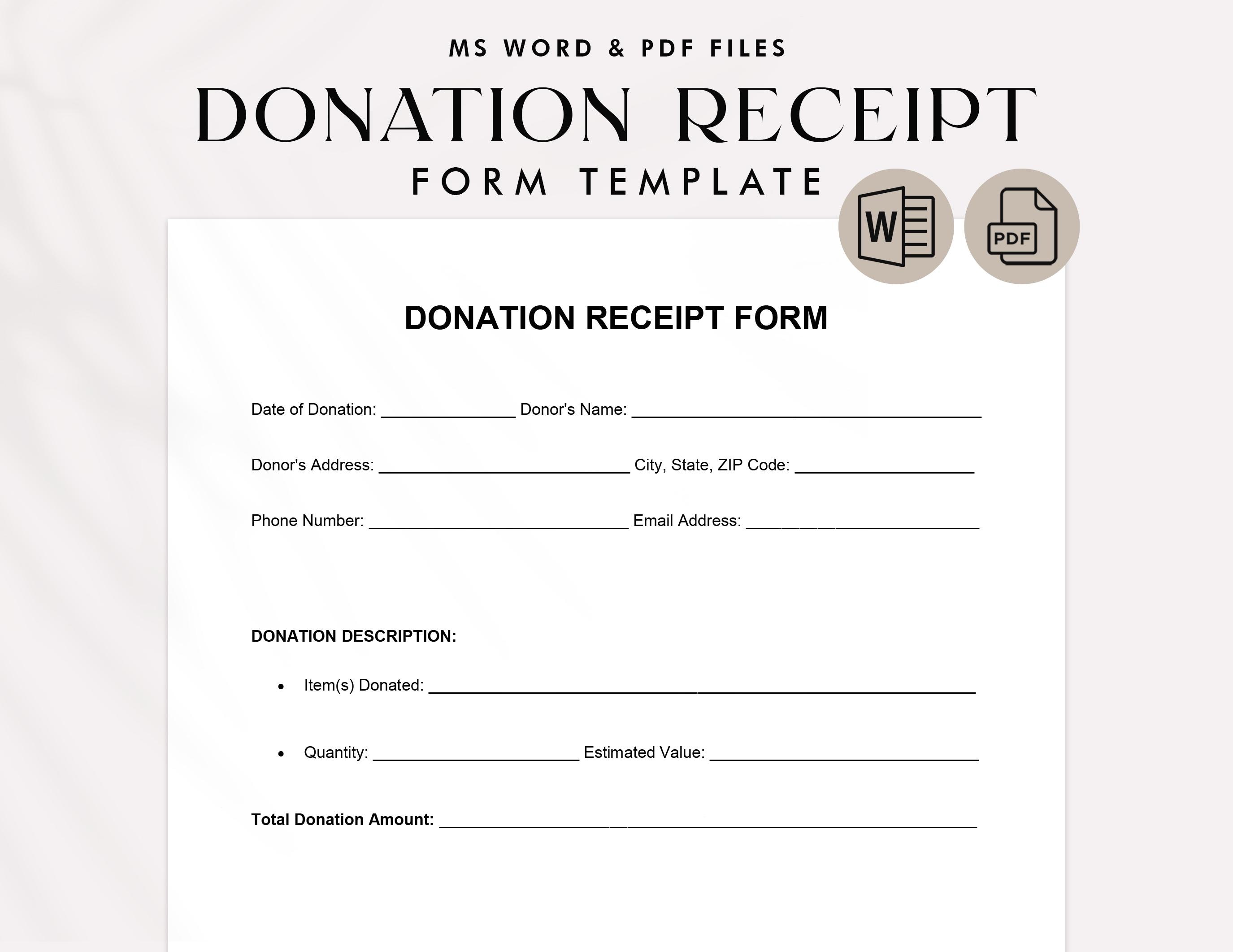 nonprofit donation receipt, printable donation receipt forms