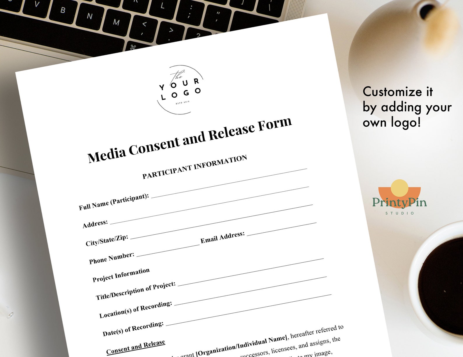 Media Consent Form Template Detailed Release Agreement for