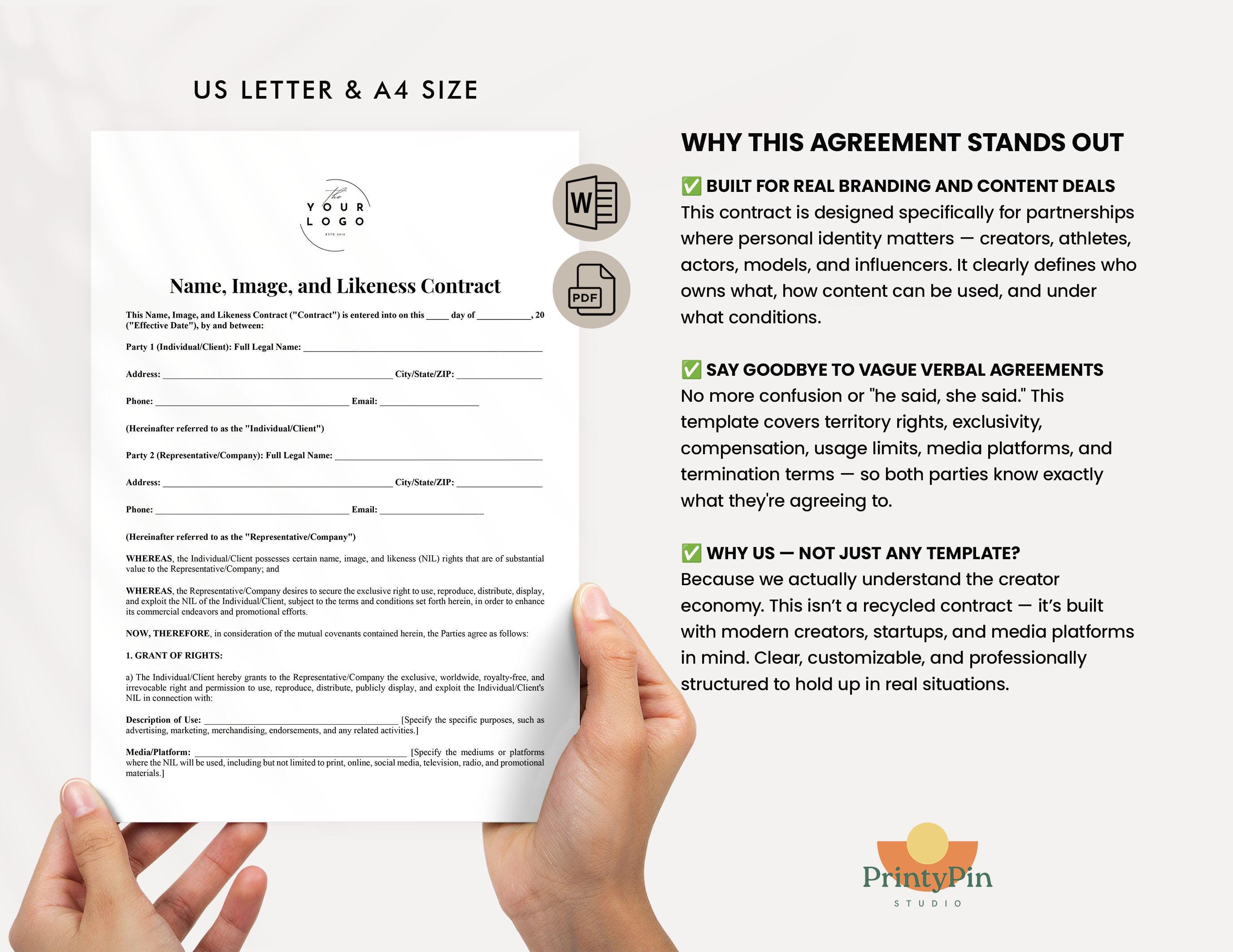 Sample Nil Contract.pdf Name, Image, and Likeness Contract Template - NIL Contract Template ...