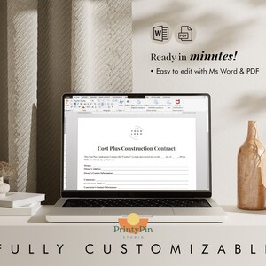 Cost Plus Construction Contract Template | Editable Construction ...