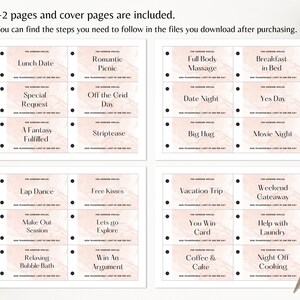 Couple Coupon Book Template Printable Love Coupons for Him Her Couple Coupon Book Template Printable Love Coupons for Him Her