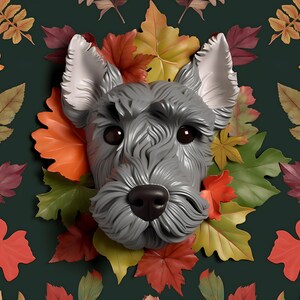 COLORFUL 3D Miniature Schnauzer Wrap