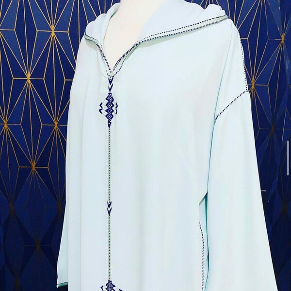 Jellaba bleu bebe djellaba marocaine pour femme/ abaya arabe/  robe bébé bleu