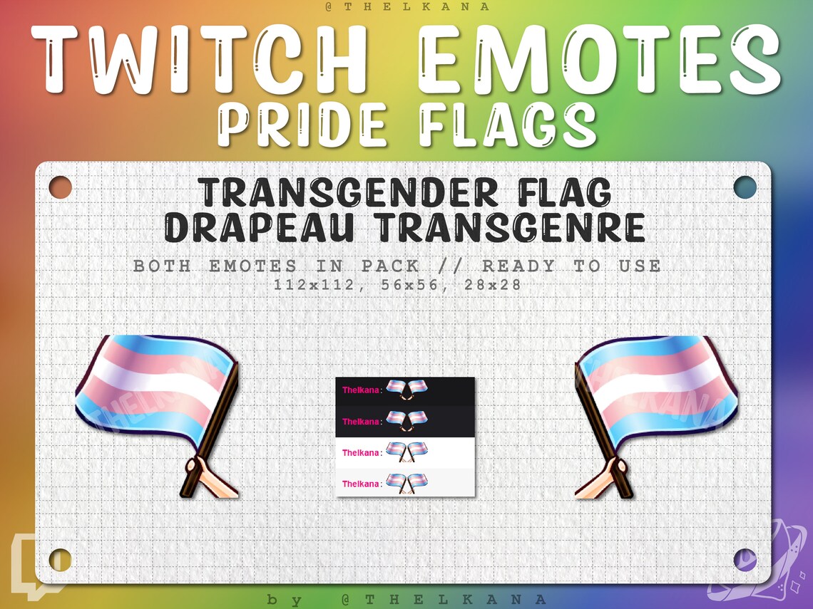 P2U Pride Flag Twitch Sub Emotes Pack for Streaming Cute Etsy Norway