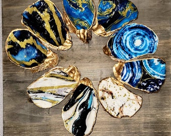 Gorgeous blue and gold oysters