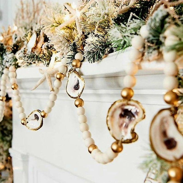 Handmade shell Garland, that showcases the luxurious side of low country living. Handcrafted, versatile, and unique works of art.