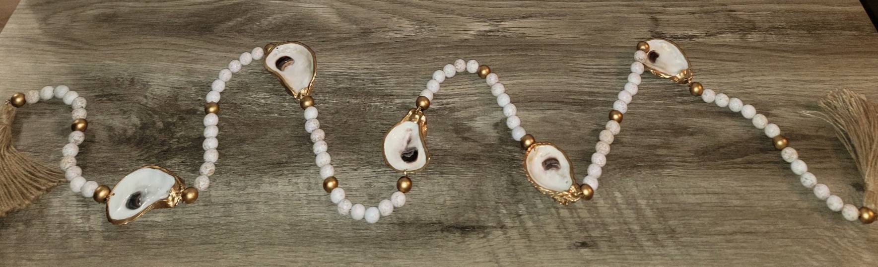 Shell Garland Ribbon Handmade Shell Garland That Showcases the Luxurious Side of - Etsy