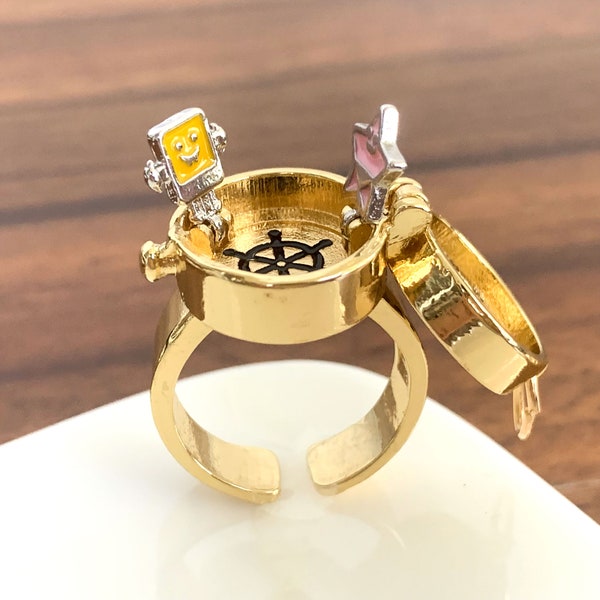 Spongebob Best Friends Forever Ring Etsy