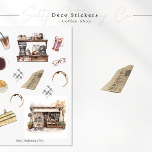 Coffee Shop - Deco Stickers | Planner Stickers | Functional and Minimal Planner Stickers Stickers | Journaling Stickers