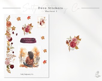 Cosecha I - Pegatinas decorativas de otoño / Pegatinas de planificador / Pegatinas de planificador funcionales y mínimos Pegatinas / Pegatinas de diario