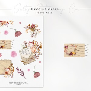 Love Note-Fall Deco Stickers | Plannerstickers | Functionele en minimale plannerstickers Stickers | Journaling-stickers
