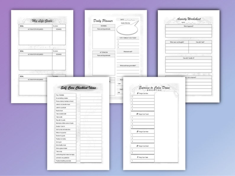 PRINTABLE Anxiety Journal - Etsy