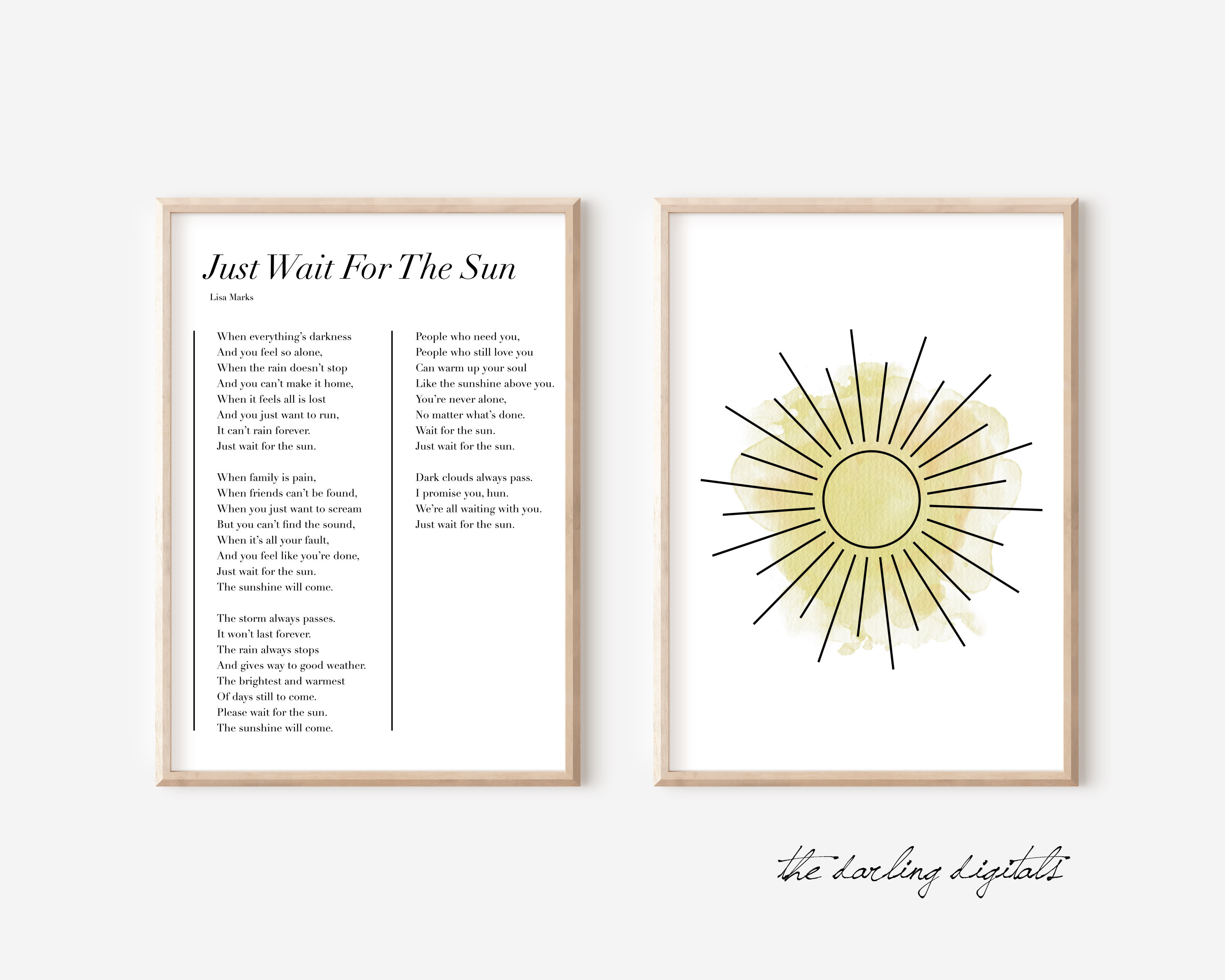 Just Wait for the Sun Poem + Art - Etsy
